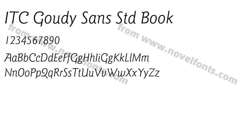 ITC Goudy Sans Std BookPreview