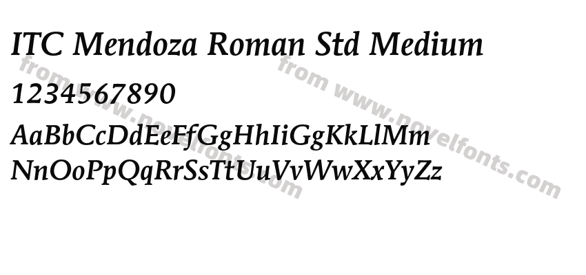 ITC Mendoza Roman Std MediumPreview