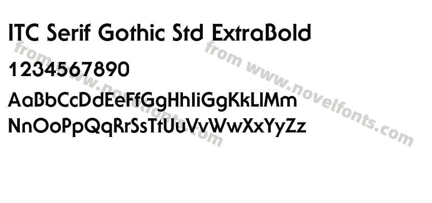 ITC Serif Gothic Std ExtraBoldPreview