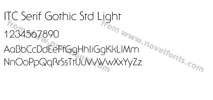 ITC Serif Gothic Std LightPreview