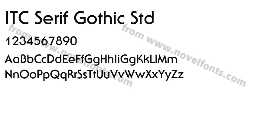 ITC Serif Gothic StdPreview