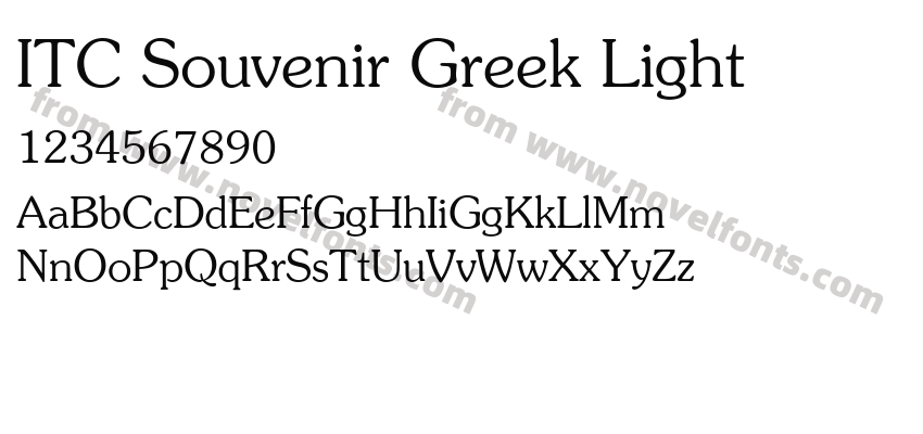 ITC Souvenir Greek LightPreview