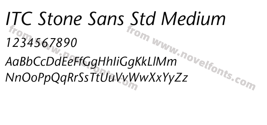 ITC Stone Sans Std MediumPreview