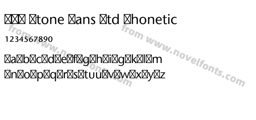 ITC Stone Sans Std PhoneticPreview