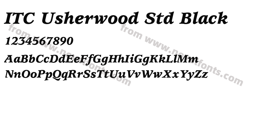 ITC Usherwood Std BlackPreview