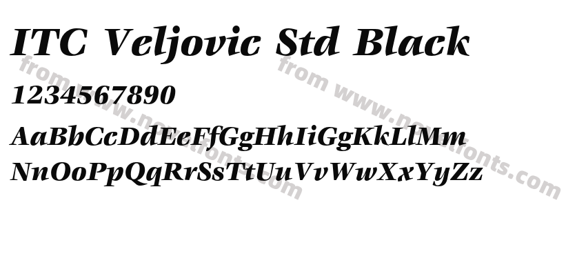 ITC Veljovic Std BlackPreview