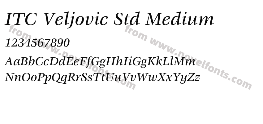 ITC Veljovic Std MediumPreview