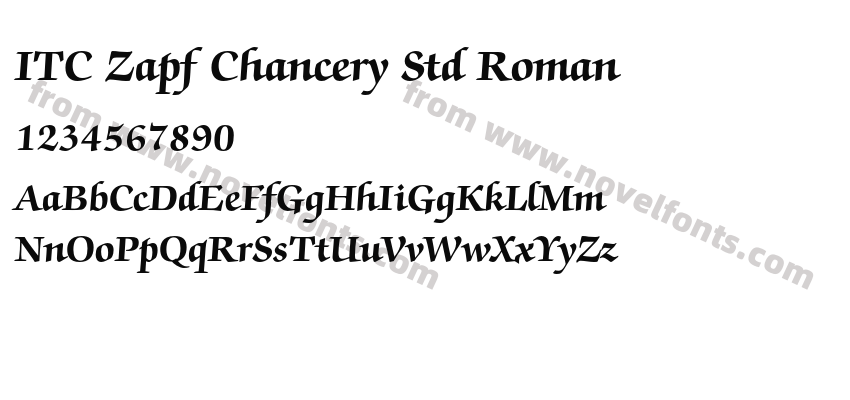 ITC Zapf Chancery Std RomanPreview