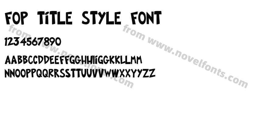 FOP Title Style FontPreview