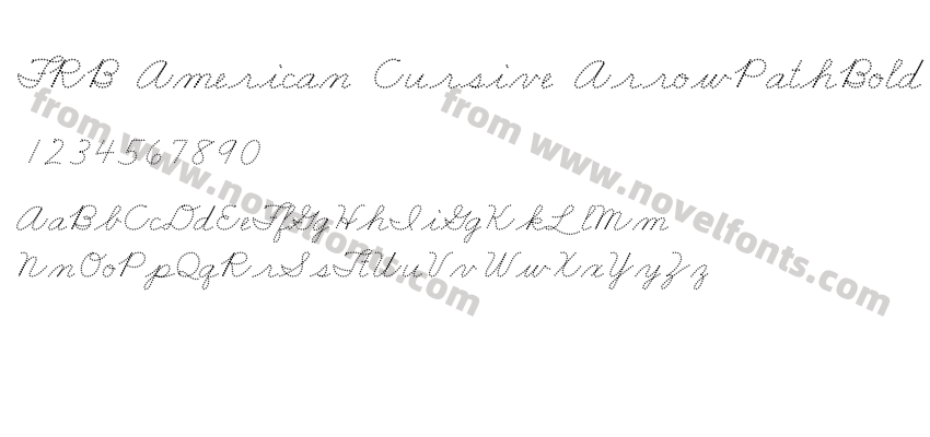 FRB American Cursive ArrowPathBoldPreview