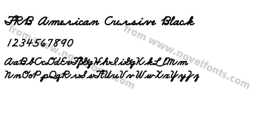 FRB American Cursive BlackPreview