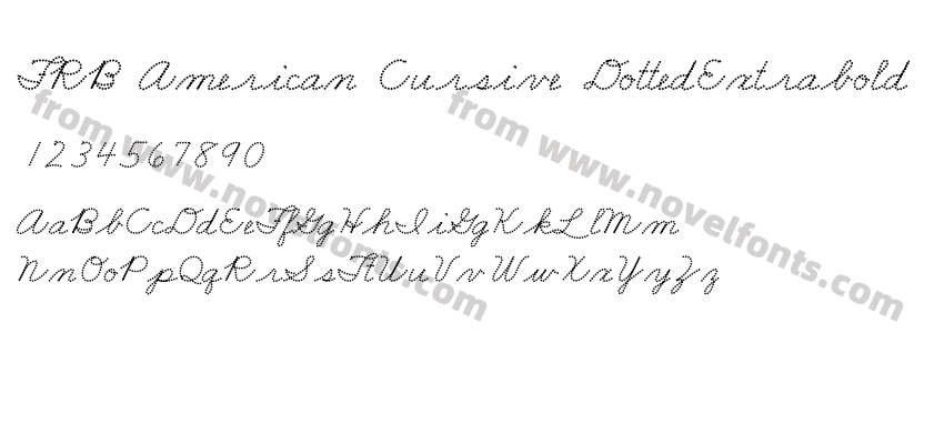 FRB American Cursive DottedExtraboldPreview