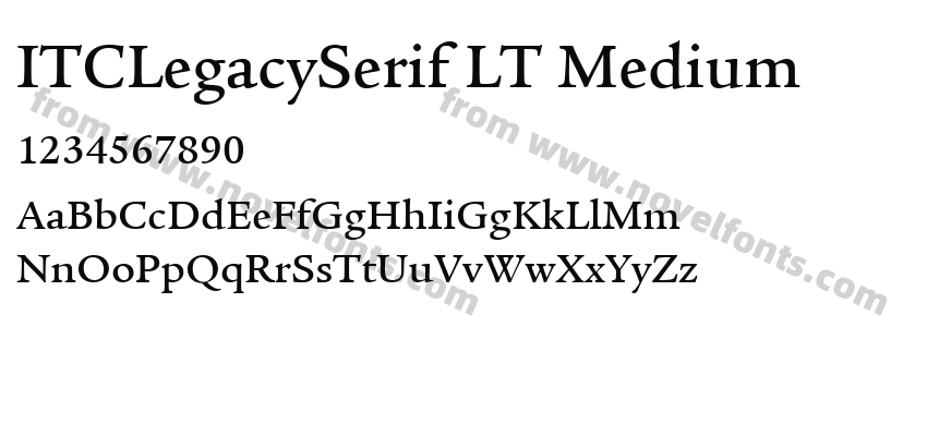 ITCLegacySerif LT MediumPreview