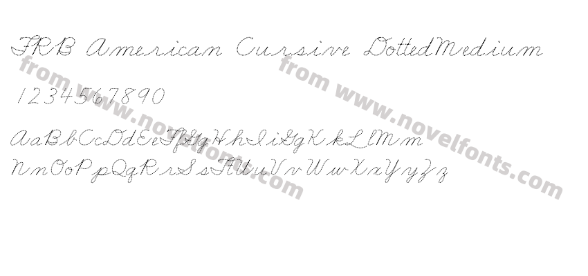 FRB American Cursive DottedMediumPreview