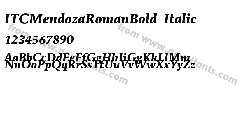 ITCMendozaRomanBold_ItalicPreview