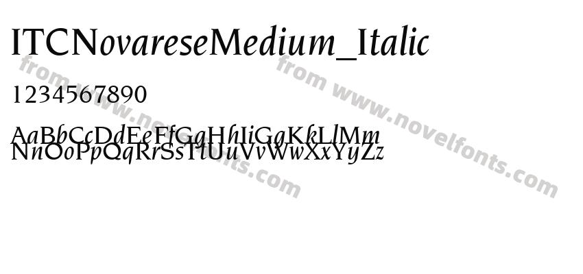 ITCNovareseMedium_ItalicPreview