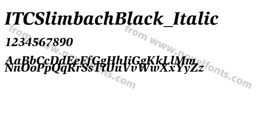 ITCSlimbachBlack_ItalicPreview