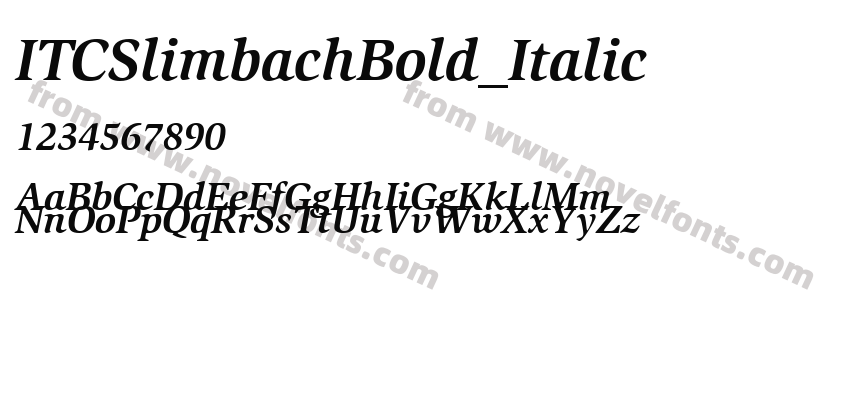 ITCSlimbachBold_ItalicPreview