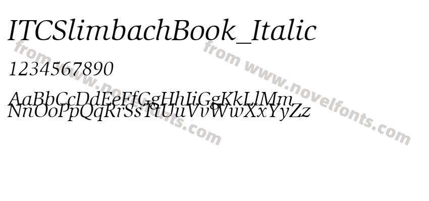 ITCSlimbachBook_ItalicPreview