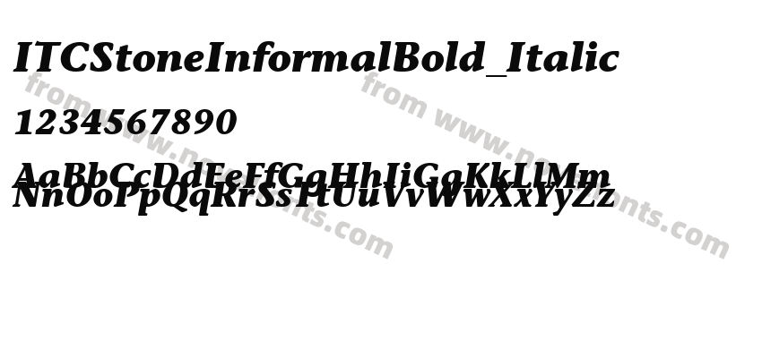 ITCStoneInformalBold_ItalicPreview