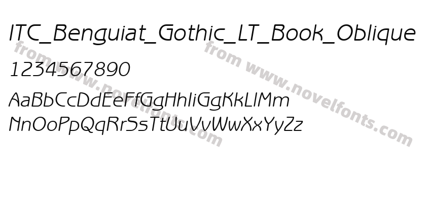 ITC_Benguiat_Gothic_LT_Book_ObliquePreview