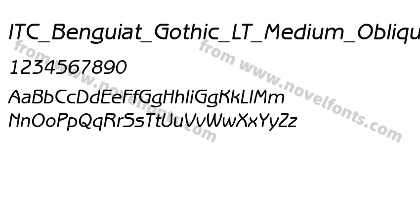 ITC_Benguiat_Gothic_LT_Medium_ObliquePreview