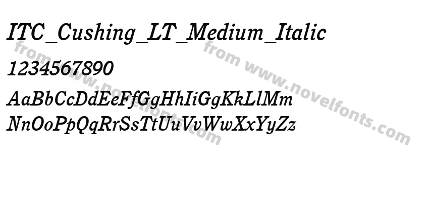 ITC_Cushing_LT_Medium_ItalicPreview