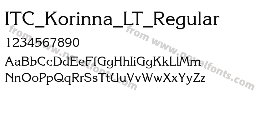 ITC_Korinna_LT_RegularPreview