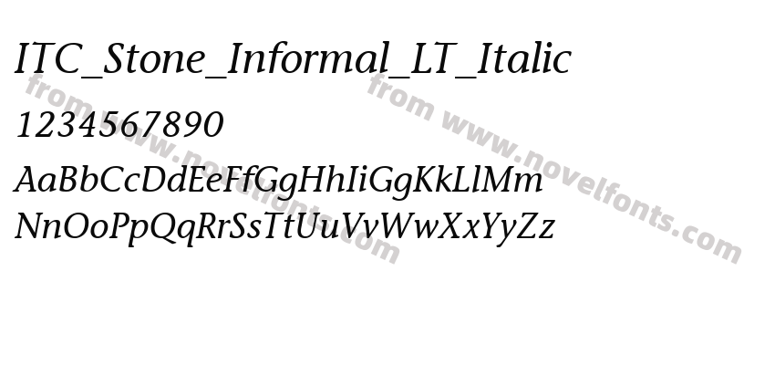 ITC_Stone_Informal_LT_ItalicPreview