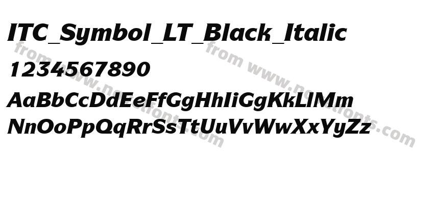 ITC_Symbol_LT_Black_ItalicPreview