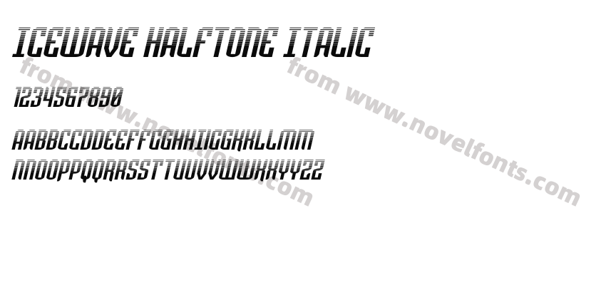 Icewave Halftone ItalicPreview