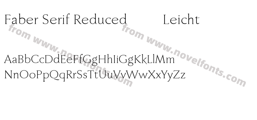 Faber Serif Reduced 45 LeichtPreview