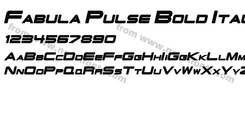 Fabula Pulse Bold ItalicPreview