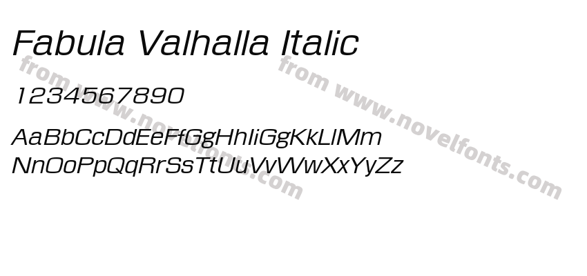 Fabula Valhalla ItalicPreview