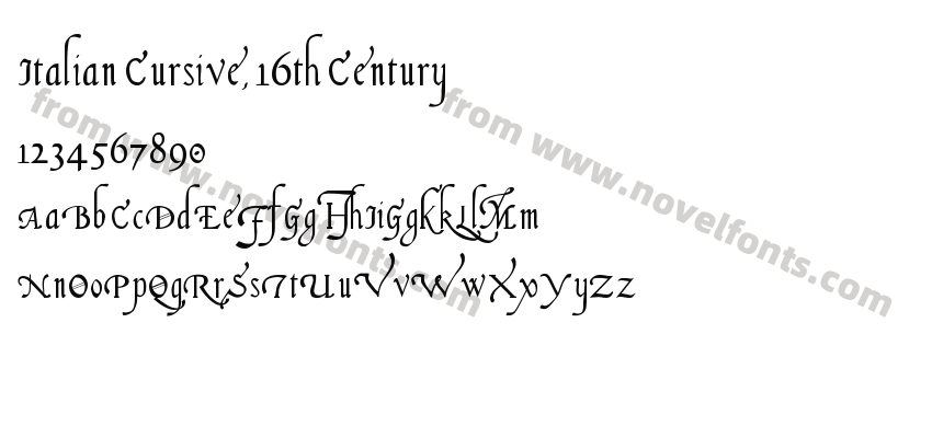 Italian Cursive, 16th CenturyPreview