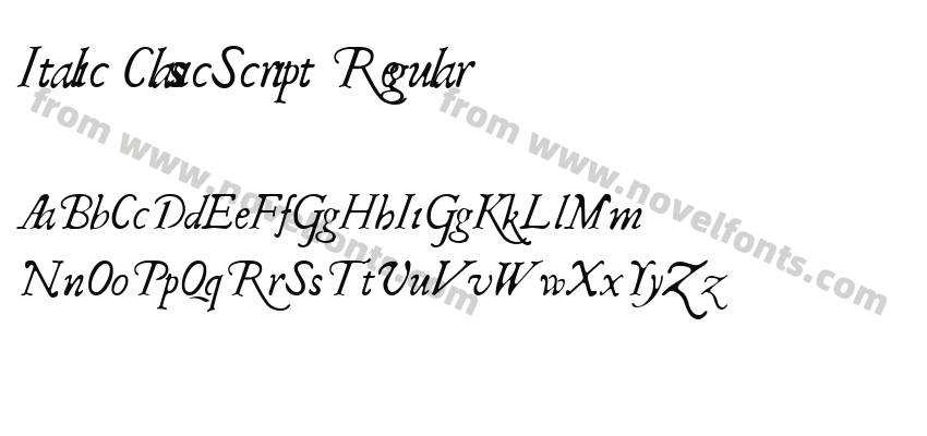 Italic ClassicScript RegularPreview