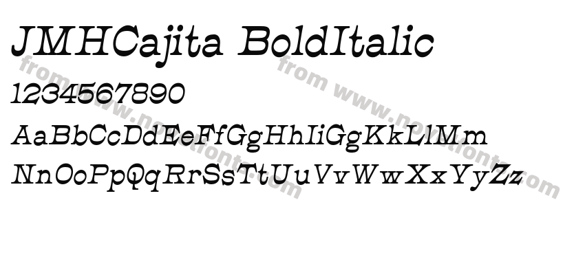 JMHCajita-BoldItalicPreview