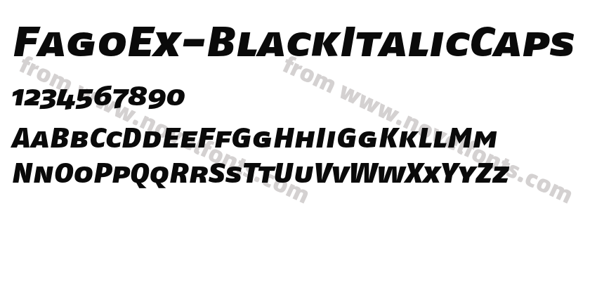 FagoEx-BlackItalicCapsPreview