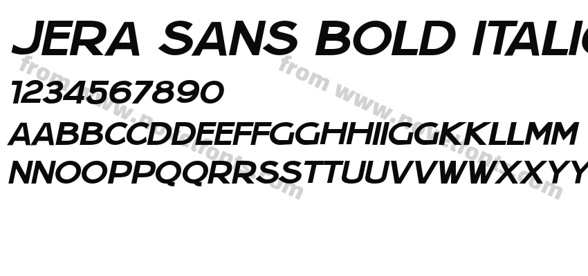 Jera Sans Bold Italic JLPreview