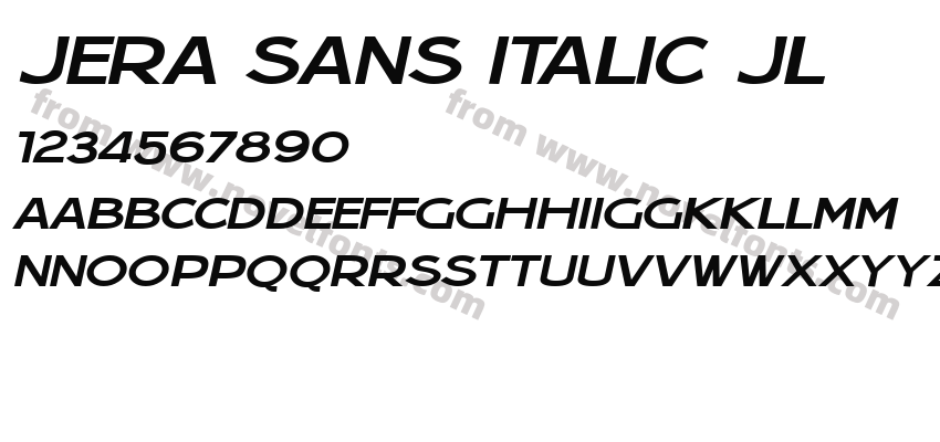 Jera Sans Italic JLPreview