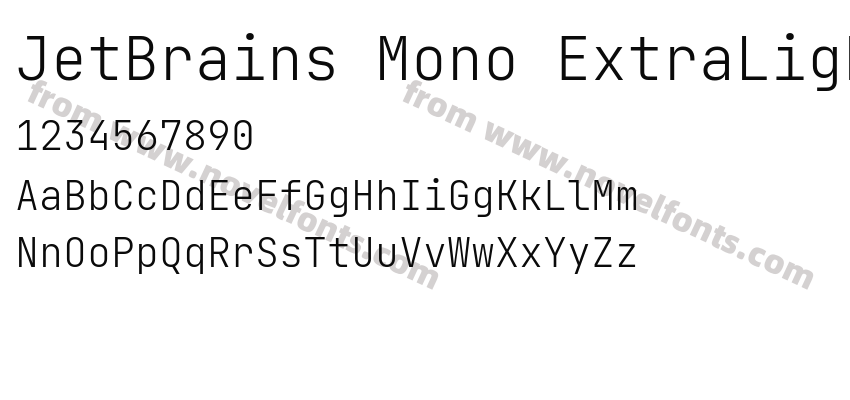 JetBrains Mono ExtraLightPreview