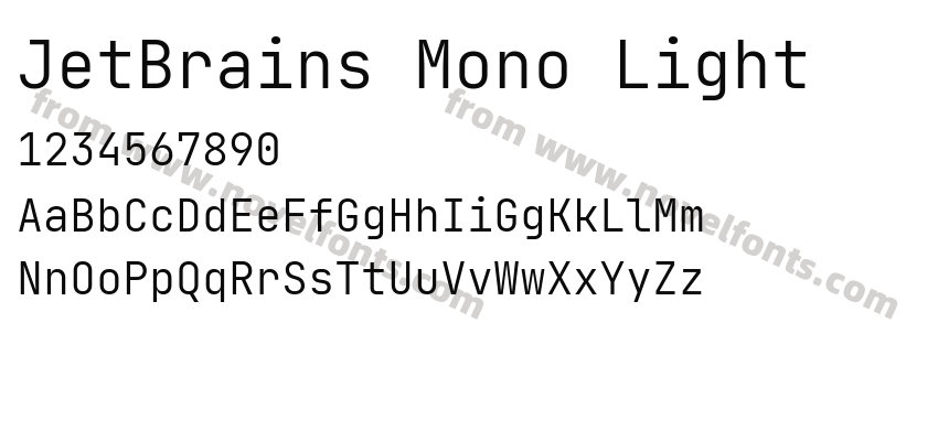 JetBrains Mono LightPreview