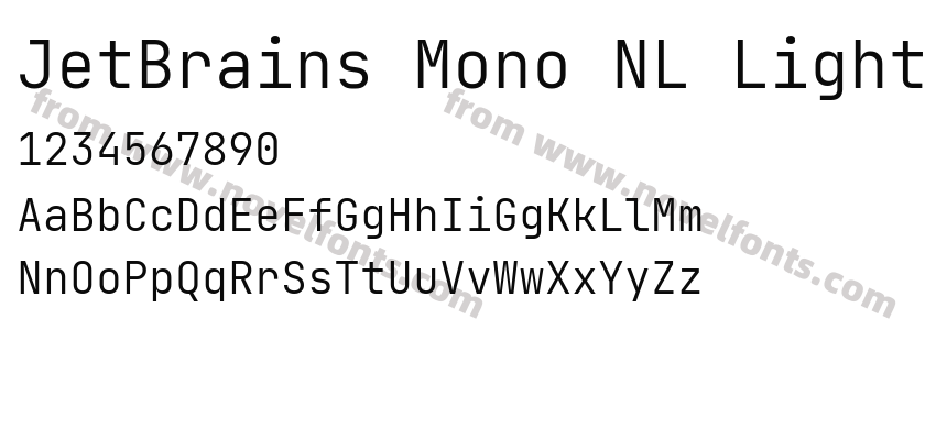 JetBrains Mono NL LightPreview