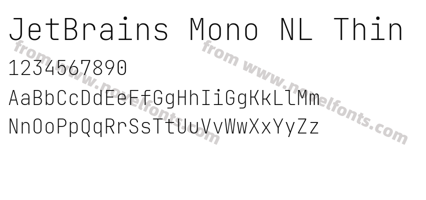 JetBrains Mono NL ThinPreview