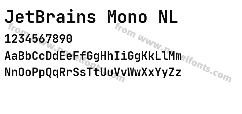 JetBrains Mono NLPreview