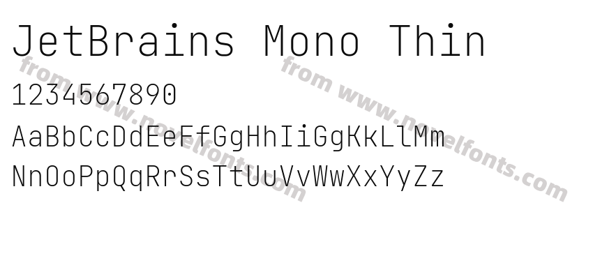 JetBrains Mono ThinPreview