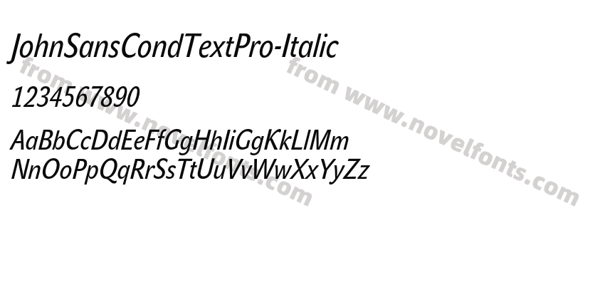 JohnSansCondTextPro-ItalicPreview