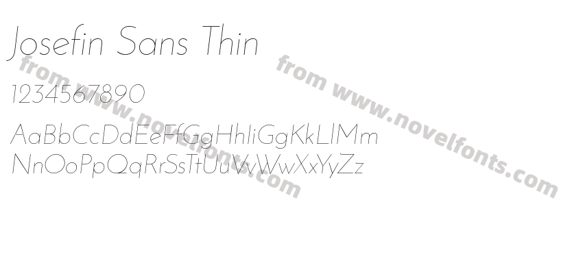 Josefin Sans ThinPreview