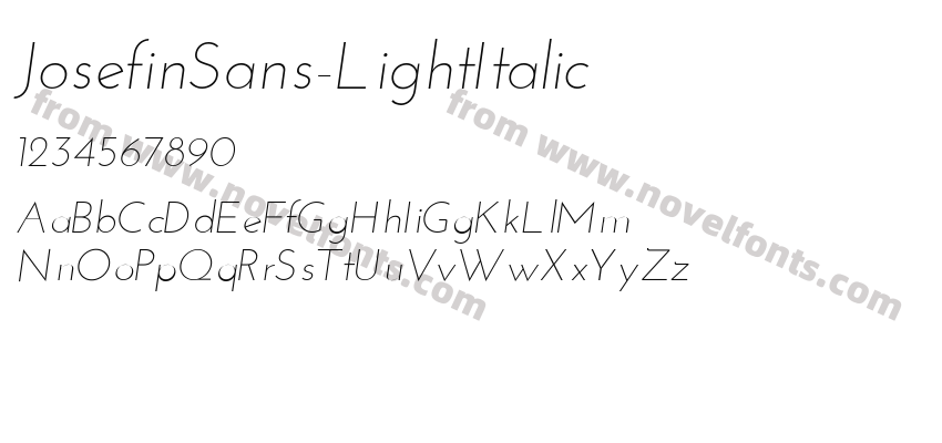 JosefinSans-LightItalicPreview