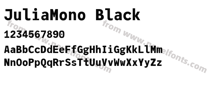 JuliaMono BlackPreview